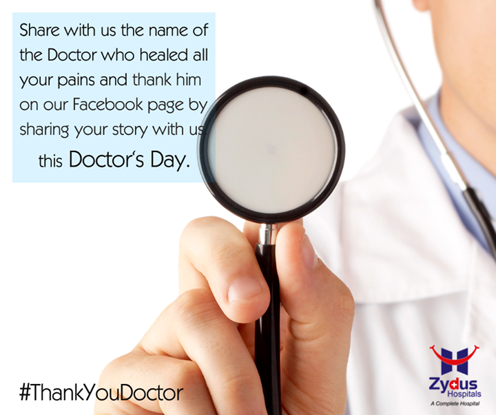 Let's dedicate a minute towards #Thanking them! Share your #ThankYouDoctor story with us, this #DoctorsDay!

#ZydusHospitals #Healing #Ahmedabad
