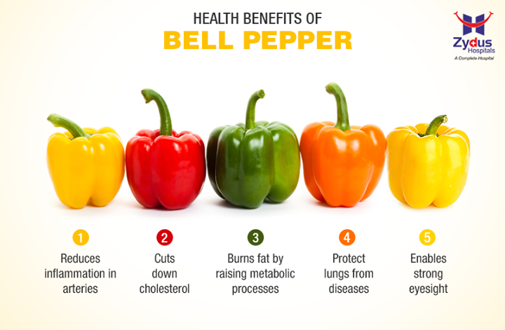 #Bellpeppers are loaded with nutrients, fiber and #antioxidants!

#HealthBenefits #HealthyFood #ZydusHospital