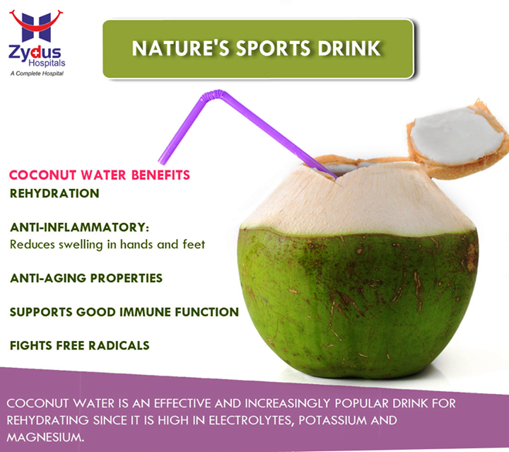 Coconut water is the greatest natural energy drink that serves many benefits. Here is a list of coconut water health benefits.

#ZydusHospitals #Ahmedabad #CoconutWater