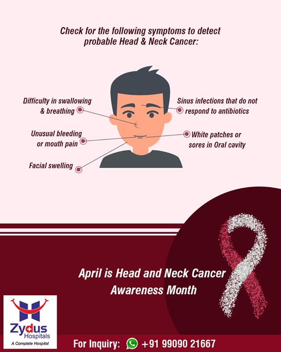 Noticed a lump in your neck? Don't ignore it. Seek medical advice from Head & Neck Cancer specialist.

#HeadAndNeckCancerAwarenessMonth #HeadAndNeckCancer #ZydusHospitals #StayHealthy #Ahmedabad #GoodHealth #CancerAwareness