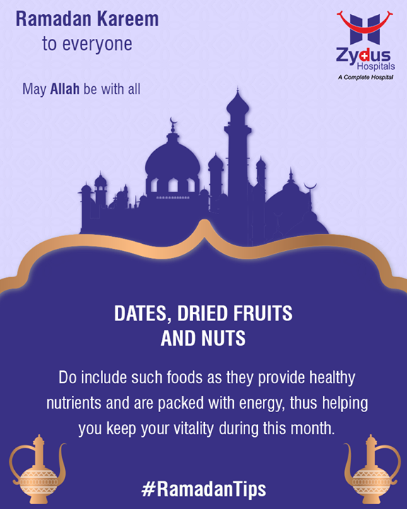 #RamadanTips to keep you healthy during this holy month!

#RamazanMubarak #ZydusHospitals #StayHealthy #Ahmedabad #GoodHealth