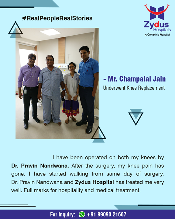 We believe in spreading smiles of Good Health!

#RealPeopleRealStories #ZydusHospitals #StayHealthy #Ahmedabad #GoodHealth #PatientTestimonials #Testimonials