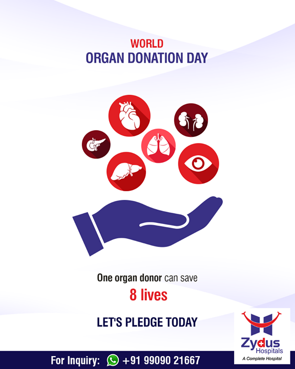 World #OrganDonationDay, let's pledge to donate organs & save lives! 

#ZydusHospitals #StayHealthy #Ahmedabad #GoodHealth