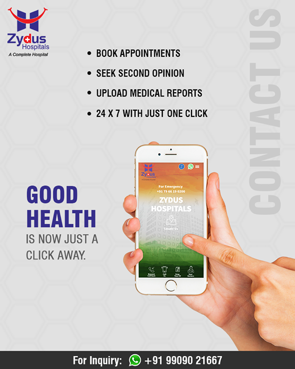 Good health is now just a click away! 

http://zydushospitals.com/

#ZydusHospitals #StayHealthy #Ahmedabad #GoodHealth