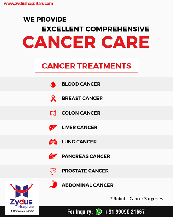 We provide excellent comprehensive #CancerCare.

#ExcellentCancerCare #ZydusHospitals #StayHealthy #Ahmedabad #GoodHealth