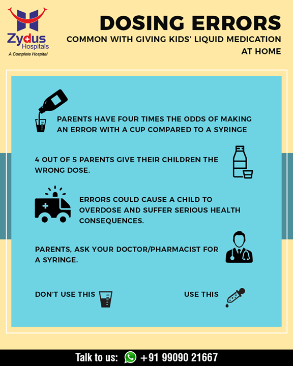Pay heed to these small details while giving medicines to your little ones' at home!

#StayHealthy #ZydusCare #ZydusHospitals #Ahmedabad #Gujarat