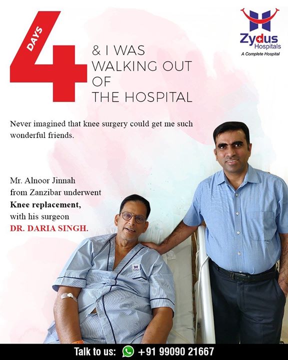 True Align #Knee Replacement Surgery gave Mr. Alnoor Jinnah pain-free knees and a bunch of good friends. He won a battle over #Arthritis, all thanks to Zydus Hospitals and Dr. Daria Singh. 

#ZydusHospitals #TrueAlign #Ahmedabad #GoodHealth