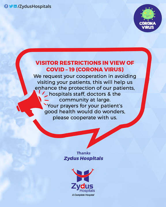 We understand your concerns and we’re here for you and your loved ones.

#CoronavirusSafety #Coronavirus #COVID19 #ZydusHospitals #Ahmedabad #Gujarat