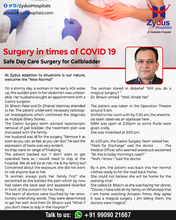 Day care surgeries - Yes, it's a reality. 

#ZydusHospitals offers day care surgeries for various Gastrointestinal treatments. Here is a story of a patient who recently experienced this feat.
 
To know more reach us on +919909021667 or just drop a message.

#Daycaresurgeries #surgeries #Gastrointestinaltreatments  #ZydusHospitals #Ahmedabad #SmileofGoodHealth