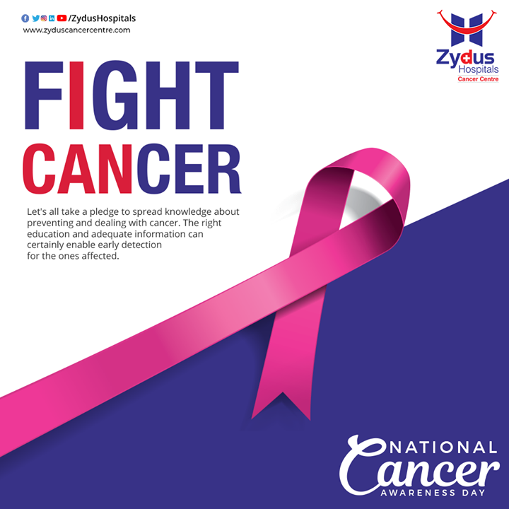 Let's rise above fear and spread awareness and take necessary precautions for the prevention and early detection of cancer.

#NationalCancerAwarenessDay #NationalCancerAwarenessDay2020 #CancerAwareness #FightCancer #ZydusCancerCentre #CancerCare #ZydusHospitals #BestHospitalInIndia #Ahmedabad #SmileofGoodHealth