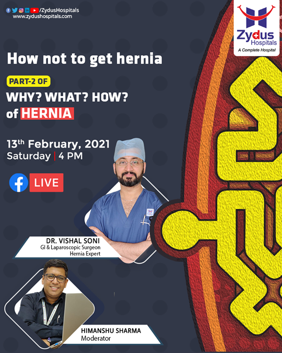 A #hernia is the abnormal exit of tissue or an organ, such as the bowel, through the wall of the cavity in which it normally resides. Mostly all hernias are caused by a combination of pressure that pushes an #organ or #tissue through the opening or weak spot. To know more on 