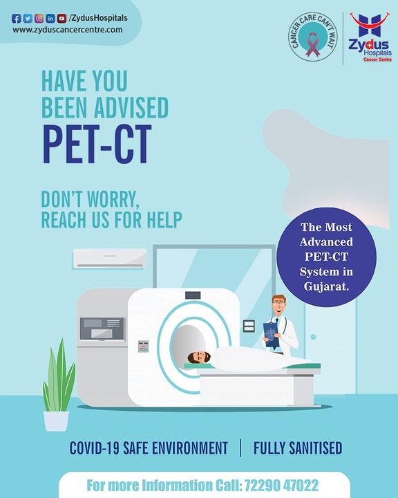 PET CT scan can find abnormal activity and it can be more sensitive than other imaging tests. PET-CT is advised while making a diagnosis and more data about a health condition and the progress of any treatment is required. At Zydus Cancer Centre, you get the most advanced PET CT Technology in Gujarat with a Covid-19 Safe environment along with a fully sanitized facility.

#ZydusHospitals #PETCT #CTScan #CancerCentre #Radiation #RadiationTherapy #Therapy #CancerTherapy #CancerTreatment #Cancer #CancerousDiseases #BeatCancer #CancerAwareness #CancerDoctors #HealthCare #StayHealthy #ZydusCare #BestHospitalinAhmedabad #Ahmedabad #GoodHealth #ZydusCancerCentre #CancerHospital