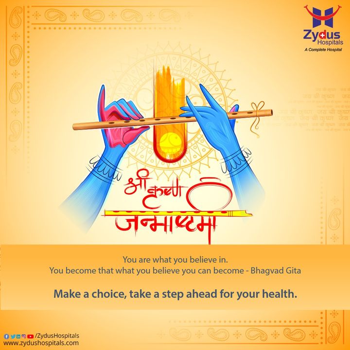 May the Lord's flute invite the melody of good health into your life. Happy Janmashtmi!
#Janmashtmi #Krishna #GoodHealth #ZydusHospitals #Ahmedabad #BestHospitalinAhmedabad #HealthCare #StayHealthy