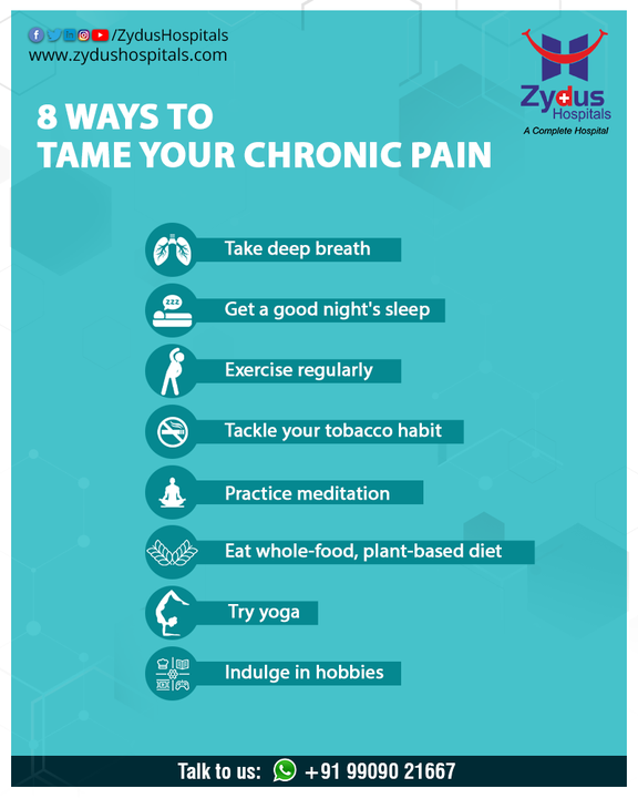Chronic pain refers to the persistent pain that acts as a hindrance bringing annoyance to the normal lifestyle and living pattern.

Pain killers can never bring a sure-shot cure to chronic pain and hence it is suggested to tame the chronic pain with permanent solutions.

#Pain #ChronicPain #PainCounts #PainManagement #PainTherapy #PainAwareness #PainCare #CancerPain #ZydusPainClinic #PainClinic #ZydusHospitals #HealthCare #StayHealthy #ZydusCare #BestHospitalinAhmedabad #Ahmedabad #GoodHealth