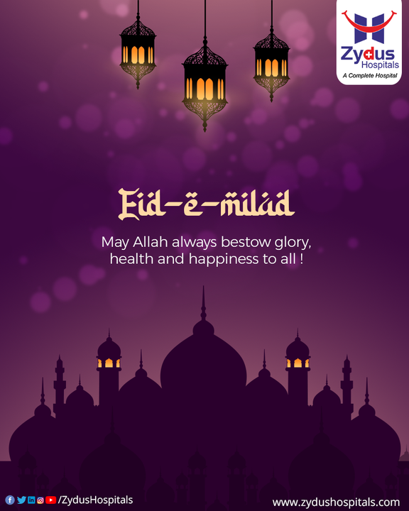 Healthy life begets happiness & joyful vibes. Stay pure at heart and always seek for His divine blessings.

May Allah bestow his choicest blessings to everyone!

#EideMilad #Eid #EidMubarak #ZydusHospitals #HealthCare #StayHealthy #ZydusCare #BestHospitalinAhmedabad #Ahmedabad #GoodHealth