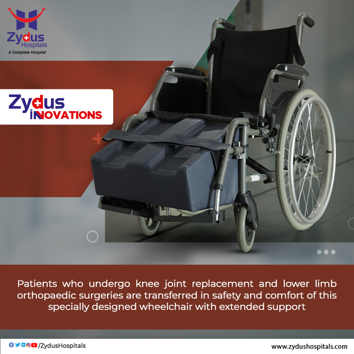 Innovation has always driven us since our inception!

At Zydus Hospitals, we are very particular about quality health care and we ensure maintaining the comfort level of all our patients. Synthesizing innovation with medical advancement we have been changing the scenario for our knee joint replacement patients. 

Kudos to our nursing team & facility in-charge for making the vision attainable.

#Innovation #Excellence #PatientComfort #KneeJointReplacement #KneeSurgery #Support #PatientComfort #InnovativeWheelChair #QualityHealthCare #HealthyCareFacility