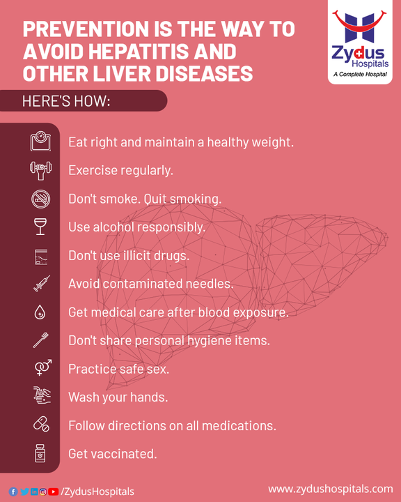 Hepatitis refers to an inflammatory condition of the liver in which the liver stops functioning properly. It is commonly the result of a viral infection but there are other possible causes of hepatitis. 

If you are wondering how to avoid hepatitis & other liver diseases; then the answer is 