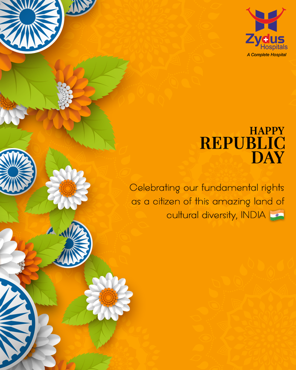 Let us celebrate the emotion called Democracy with pride in our heart & freedom in our mind.

Zydus Hospitals extends the choicest greetings to every independent citizen of the nation.

#HappyRepublicDay #IndianRepublicDay #HappyRepublicDay2022 #ProudNation #ProudIndians #RepublicDay2022 #ZydusFamily #BestHospitalinAhmedabad #ZydusHospitals #ZydusCancerCentre #Gujarat