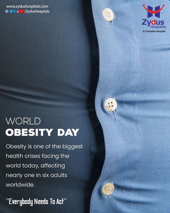 Obesity is not as simple as it sounds; it is a complex disease that involves an excessive amount of body fat. Obesity is not only a cosmetic concern but also it is a disorder that imposes a threat to the entire human body. 

On this World Obesity Day, all should take a stand against obesity. Mark that 