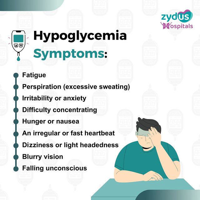 In case you show any of these symptoms, immediately consult with the experts, as you may be suffering from Hypoglycemia.

To know more, consult with our team of experts at the Zydus Diabetes Clinic: 079 6619 0300 / 0372

#Diabetes #DiabetesMellitus #DiabetesManagement #DiabetesControl #Hypoglycemia #BloodSugarLevels #Glucose #HypoglycemiaSymptoms #DiabetesAwareness #DiabetesCare #HealthCheck #HealthyLifestyle #DiabetesClinic #ZydusExperts #Healthcare #ZydusHospitals #BestHospitalsInAhmedabad #Ahmedabad #Gujarat
