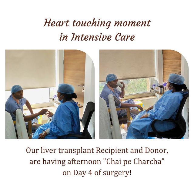 In a heartwarming moment that unfolded in the intensive care unit, the donor and recipient of a liver transplant enjoyed 'Chai pe Charcha' on the fourth day after their surgery.

The accompanying pictures capture the essence of their journey, showcasing their resilience and determination to embrace a healthier future. They also show how ample recovery is possible, so soon after a successful Liver transplant surgery.

This also highlights the impact of organ donation and its transformative effect on both the donor and recipient, emphasizing the importance of spreading awareness about this life-saving act.

#ChaiPeCharcha #LiverTransplantSurgery #LiverTransplant #OrganDonation #DonateLife #GiveLife #SaveLives #OrganTransplant #OrganDonor #OrganRecipient #OrganDonationAwareness #GiftOfLife #BeAnOrganDonor #OrganDonationMatters #OrganDonationSavesLives  #LifeSaver #ZydusExperts #Healthcare #ZydusHospitals #BestHospitalsInAhmedabad #Ahmedabad #Gujarat