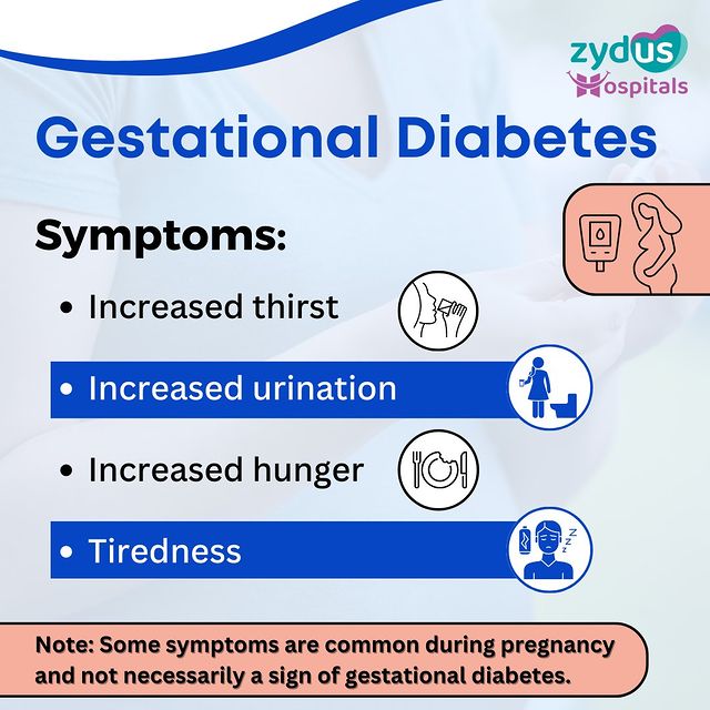 Gestational Diabetes does not usually cause any symptoms, and most cases are only discovered when blood sugar levels are tested during screening for gestational diabetes.

However, in case you show any of these symptoms, immediately consult with our team of experts at the Zydus Diabetes Clinic: 079 6619 0300 / 0372

#Diabetes #DiabetesMellitus #GestationalDiabetes #Symptoms #GestationalDiabetesSymptoms #Pregnancy #DiabetesDuringPregnancy #DiabetesAwareness #DiabetesCare #HealthCheck #HealthyLifestyle #DiabetesClinic #ZydusExperts #Healthcare #ZydusHospitals #BestHospitalsInAhmedabad #Ahmedabad #Gujarat