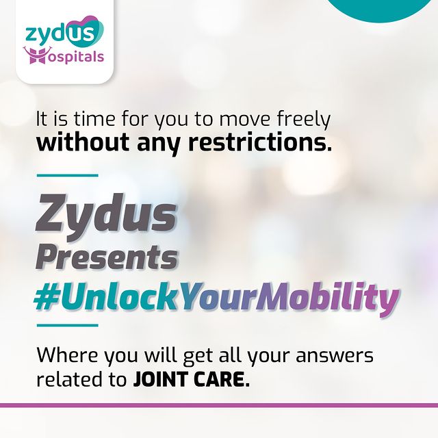 To empower everyone to move freely and lead an active life, Zydus Hospitals introduces #UnlockYourMobility. 

We understand the impact joint pain can have on your daily lives, which is why #UnlockYourMobility is aimed at raising awareness and answering all of your questions and concerns about Joint Pain & Arthroplasty. 
.
.
.
.
.
.
.
.
.
.
.
.
.
.
.
.
.
#UnlockYourMobility #JointPainAwareness  #MoveFreely #ActiveLife  #JointHealth
#PainFreeLife #MobilityMatters #HealthyJoints #LiveWithoutLimits 
#SayNoToJointPain  #GetMovingAgain #JointHealthMatters #ArthritisAwareness
#JointCare #PainRelief #ExerciseForJoints #StrongJoints  #JointRehabilitation
#StayActive #ArthroplastySurgery #ReclaimYourMobility #JointPainSolutions
#MobilitySupport #HealthyLifestyle #JointWellness #JointFlexibility #HealthyMovement #ArthroplastyRecovery #JointPainFAQs