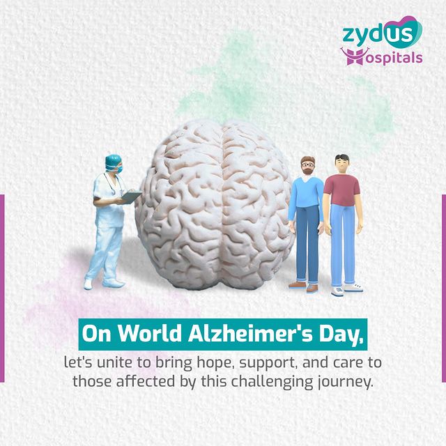 On World Alzheimer's Day, let's unite to bring hope, support, and care to those affected by this challenging journey. 

#WorldAlzheimersDay #AlzheimersAwareness #EndAlzheimers #MemoryLoss #CaringForLovedOnes #ZydusHospitals #AlzheimersSupport #DementiaCare #MentalHealthMatters #HopeForTomorrow #ZydusCares #AlzheimersResearch #MemoryCare #HealthcareForAll #AlzheimersPrevention
