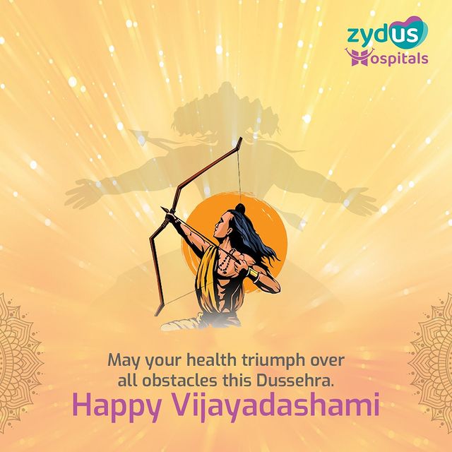 May the triumph of good over evil on this auspicious occasion of Dussehra inspire us to conquer the challenges that life presents. Let’s spread the light of positivity and righteousness.

#Dussehra2023 #FestivalofVictory #TriumphOfGood #GoodOverEvil #ConquerChallenges #PositiveVibes #FestiveSpirit #ZydusHospital #HealthAndWellness #CelebratingGoodHealth #HealthcareHeroes #WishingWellbeing #FestivityAndHealth #BlessingsOfDussehra #HolisticHealth #ZydusCare #HealthJourney #FightingIllness #HealthForAll #DussehraWishes #HealthcareExcellence #HealthAwareness #StayHealthy #ZydusFamily #CelebrationOfLife #HealthInspiration