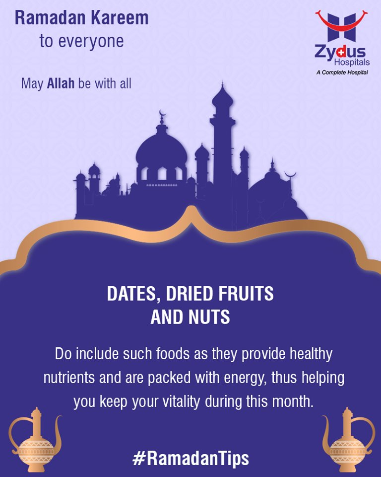 #RamadanTips to keep you healthy during this holy month!
#RamazanMubarak #ZydusHospitals #StayHealthy #Ahmedabad #GoodHealth https://t.co/53188tl0uZ