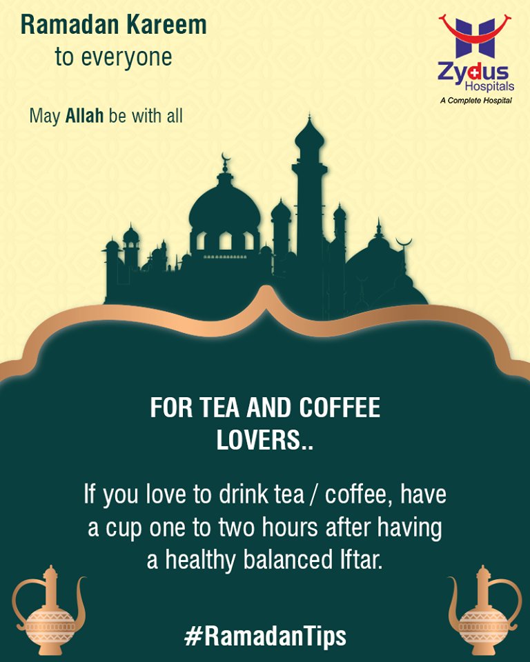 #RamadanTips to keep you healthy during this holy month!

#RamazanMubarak #ZydusHospitals #StayHealthy #Ahmedabad #GoodHealth https://t.co/9399Achxjn