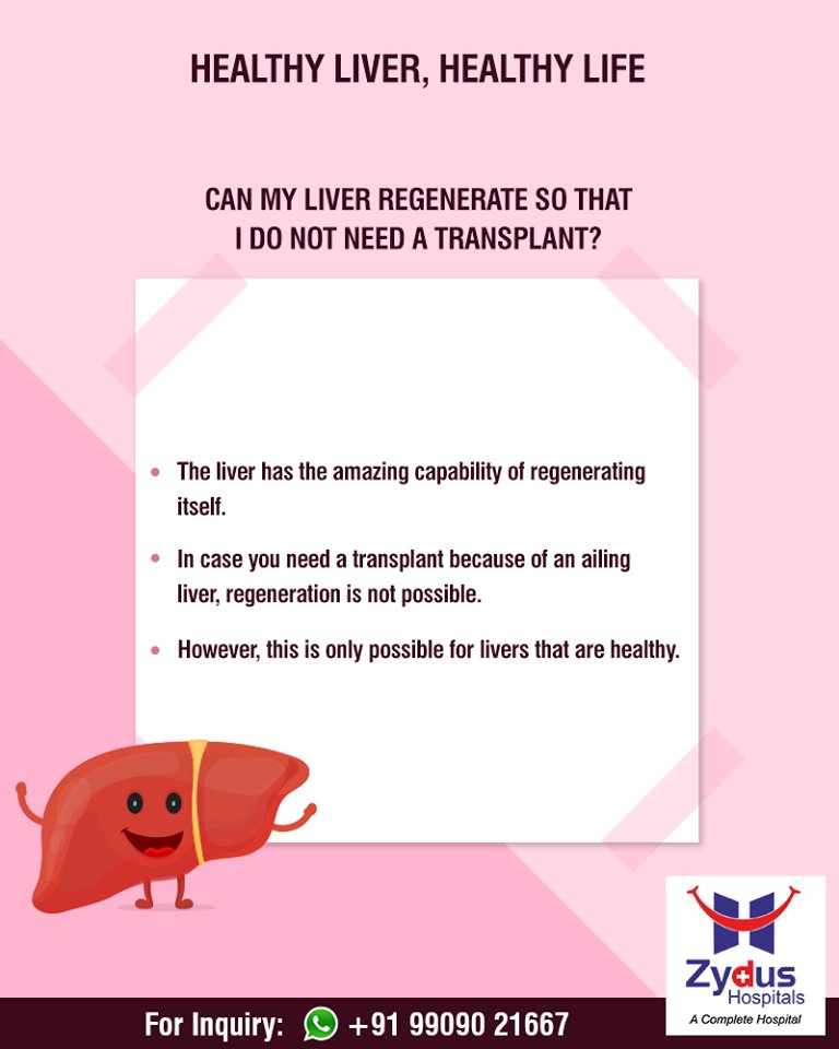 Liver is the only organ in the body that can fully regenerate up to 75% of damaged tissue.

To know more on liver diseases, click - https://t.co/gV1XbJTnws https://t.co/P1HfF3wrhv