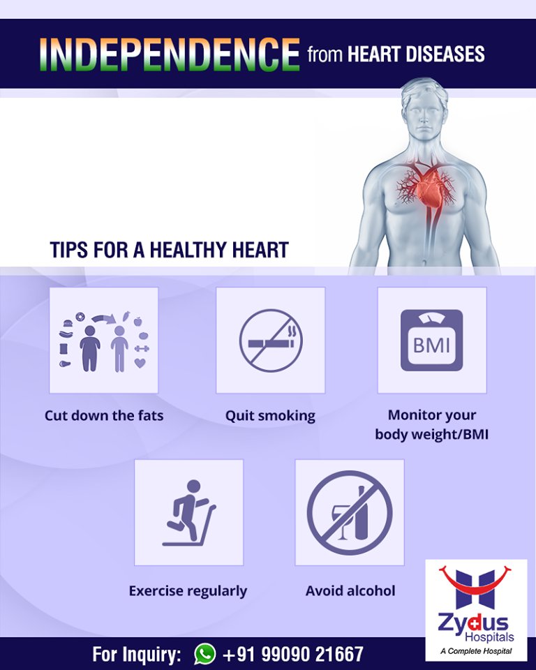 Tips for a #HealthyHeart!
#ZydusHospitals #StayHealthy #Ahmedabad #GoodHealth https://t.co/Iv3C84BpVj