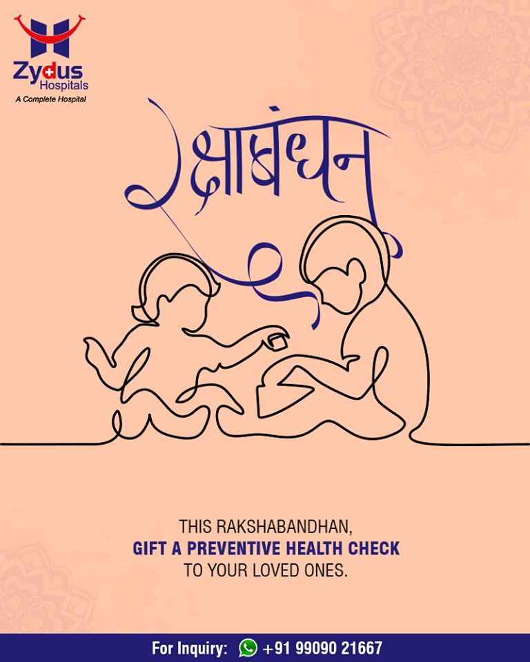 This Rakshabandhan, gift a preventive health check up to your loved ones.

#HappyRakshaBandhan #RakshaBandhan #RakshaBandhan2018 #ZydusHospitals #StayHealthy #Ahmedabad #GoodHealth https://t.co/golE9YR1yD