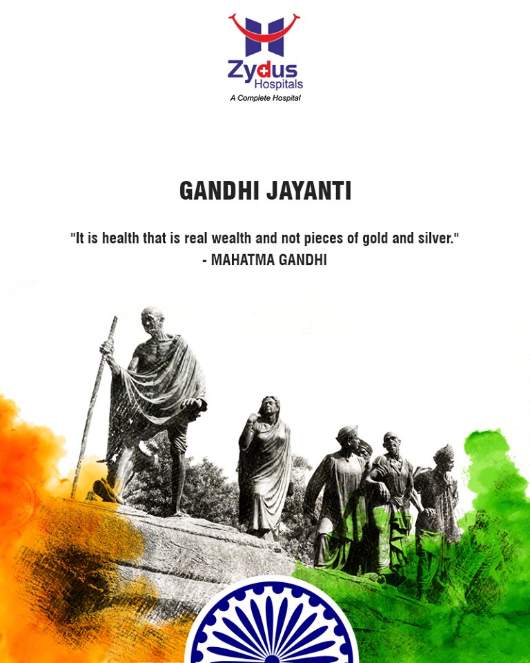Health is the real wealth!

#ZydusHospitals #StayHealthy #Ahmedabad #GoodHealth #GandhiJayanti #2ndoct #MahatmaGandhi https://t.co/6PAQ0vq0kR