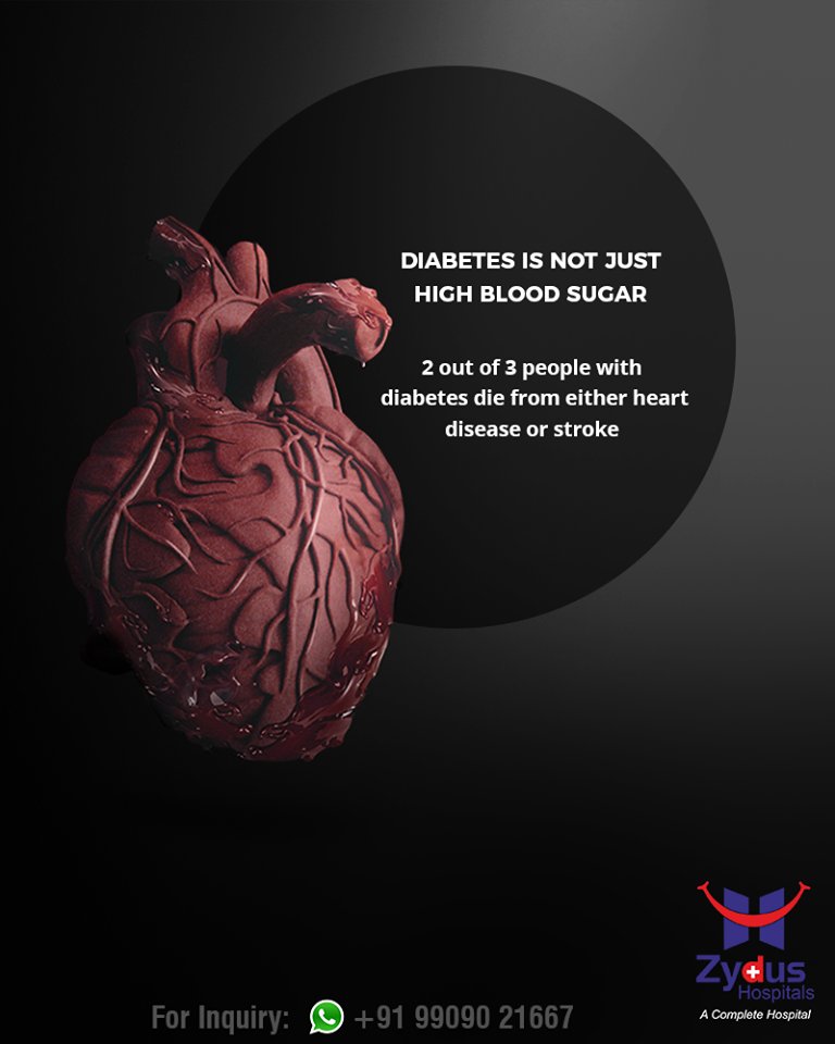 Diabetes is a lot more than just high blood sugar! 

#ZydusHospitals #StayHealthy #Ahmedabad #GoodHealth https://t.co/dElBvySAR7