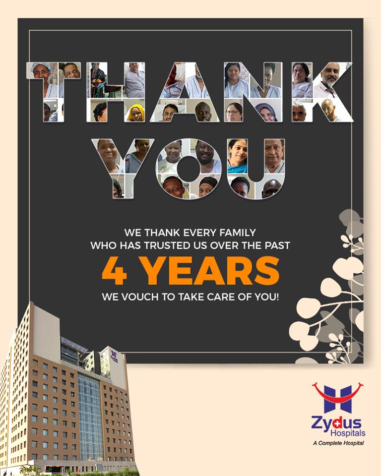 We thank every family who has trusted us over the past 4 years! We vouch to take care of you!

#ZydusHospitals #Ahmedabad #GoodHealth #WeCare #ThankYou #Gratitude https://t.co/ryTuXGVcOy