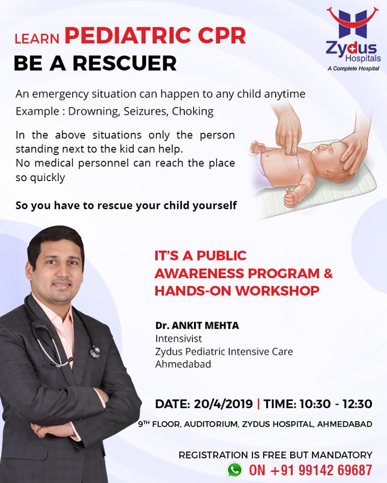 Learn Pediatric CPR and be a rescuer!

#ZydusHospitals #Ahmedabad #GoodHealth #WeCare https://t.co/i7oVff7HSK