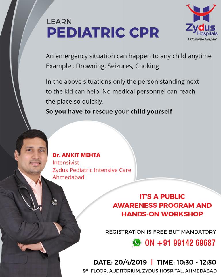 A public awareness program & hands-on workshop on pediatric CPR!

#ZydusHospitals #Ahmedabad #GoodHealth #WeCare https://t.co/gbgr431bZT