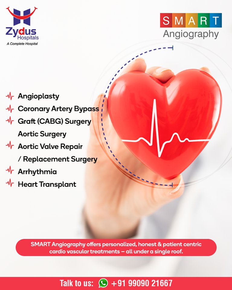 SMART Angiography offers personalized, honest & patient centric cardio vascular treatments - all under a single roof.

#Angiography #HeartCare #SMARTAngiography #HeartDisease #GoodHeartCare #StayHealthy #ZydusCare #ZydusHospitals #Ahmedabad #Gujarat https://t.co/B0MOu0kSON
