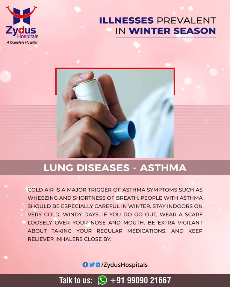 Coughing, wheezing, shortness of breath, and chest tightness are classic asthma symptoms.

#AsthmaSymptoms #Asthma #Winter #ZydusHospitals #HealthCare #ZydusCare #Ahmedabad https://t.co/Q9aptZbRT3