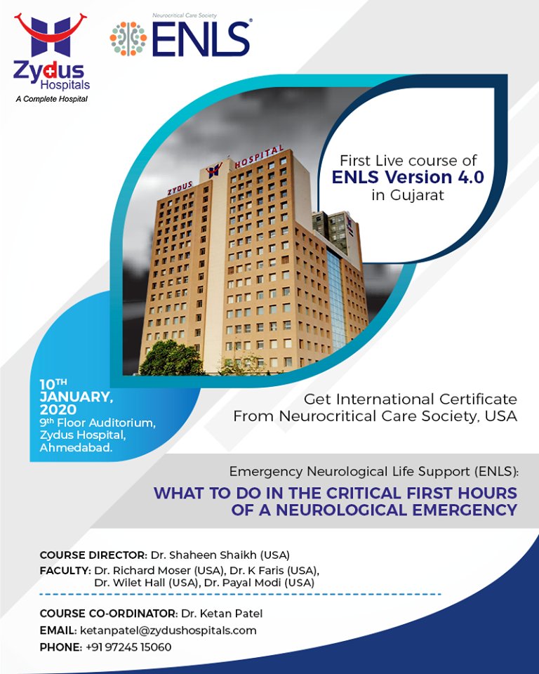 Get enrolled in the First live course of ENLS Version 4.0 in Gujarat.

#ENLSVersion4 #ZydusHospitals #StayHealthy #GoodHealth #WeCare #Ahmedabad #Gujarat https://t.co/SyiYoQfXK3