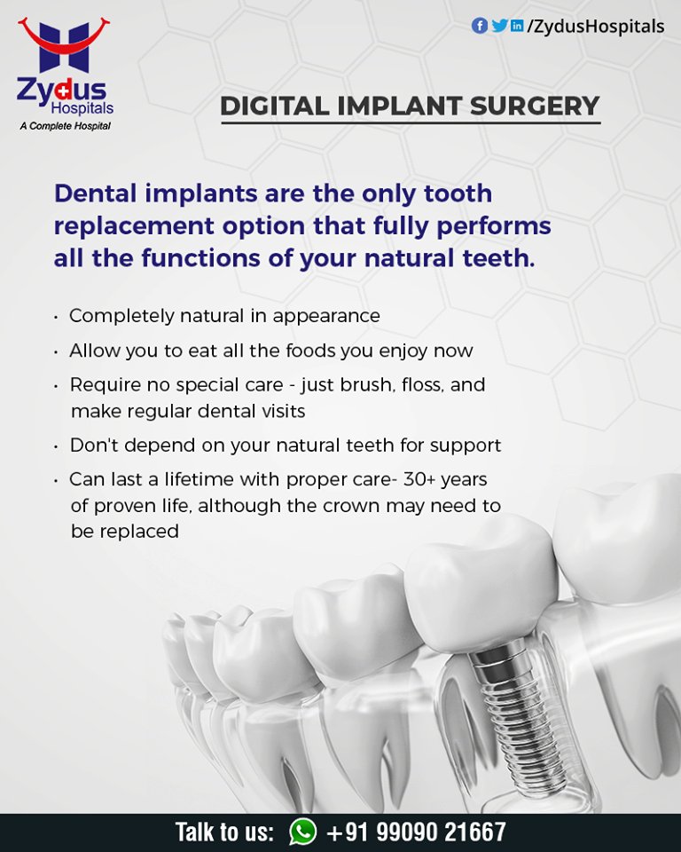 Digital implant surgery uses a 3D computer simulation to check the bone condition and nerve position. 
ReadMore:https://t.co/mkGBcwCGlI

#dental #dentist #dentistry #smile #teeth #tooth #dentalcare #dentalclinic #teethstraighten #ZydusHospitals #HealthCare #ZydusCare #Ahmedabad https://t.co/hCX7JNJMzn