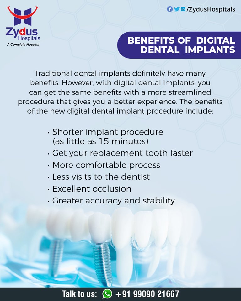 The next best thing to real teeth, dental implants are designed to look, feel, and function like your natural teeth so you can be confident in your smile.

#Digitalimplant #dental #dentist #tooth #dentalcare #dentalclinic #ZydusHospitals #HealthCare #ZydusCare #Ahmedabad https://t.co/qtte7TkrpF