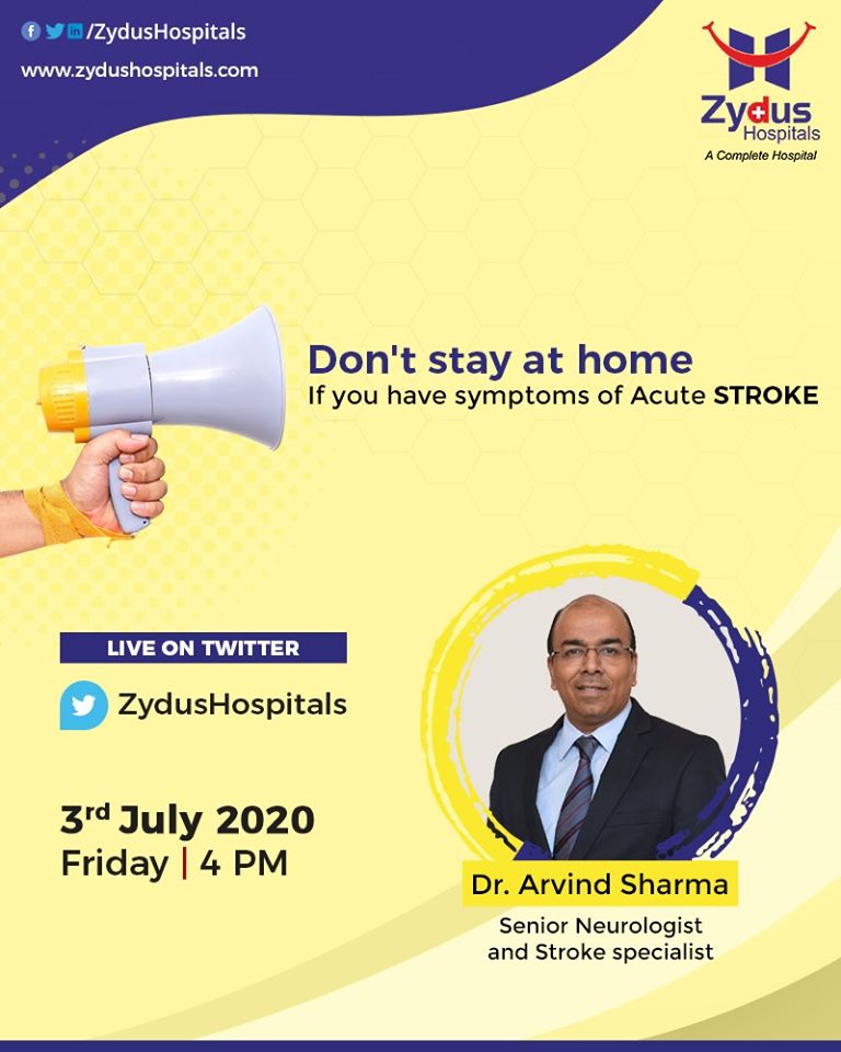 #ACUTESTROKE is a medical emergency, even in times of #COVID19 such patients need immediate medical attention. Let's understand the symptoms & risk - better-informed people can save lives.

#SeekHelpFAST #brainstroke #stroke #ZydusHospitals #Ahmedabad #SmileofGoodHealth https://t.co/qceiCa2zsw