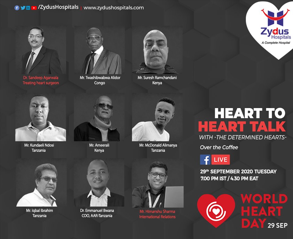 On the occasion of #WorldHeartDay, we bring to you a heart to heart talk with the most determined hearts from across the globe.
ReadMore:https://t.co/UP166RnFBS

#HeartCare #HealthyHeart #HeartHealth #JoinUs #FBlive #ZydusHospitals #BestHospitalinIndia #Ahmedabad https://t.co/p9gENlDzuL