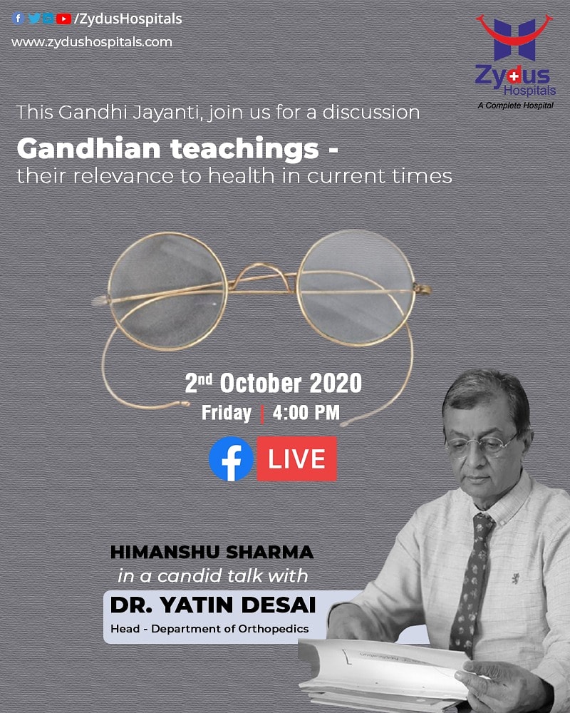 #Strength does not come from physical capacity, it comes from indomitable will.
Let us learn about nurturing our #health, beyond medicine - the Gandhian way.
Let's make an attempt to bring about a change that shall begin from US i.e Me & You.

#ZydusHospitals #GandhiJayanti https://t.co/vzspi0rxnh