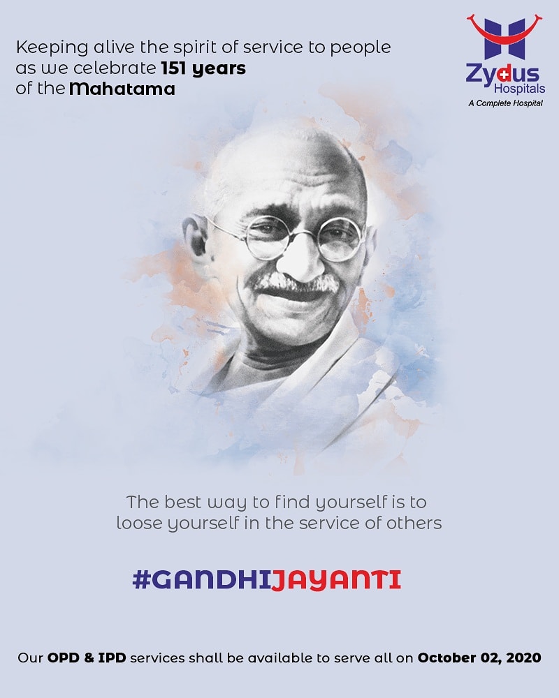 At #ZydusHospitals, we always strive at healing the world with our services, following the #Gandhian Philosophy of losing our self in the service of others. 
Our OPD & IPD services shall be available to serve all on 2nd October, 2020
#GandhiJayanti #Truth #NonViolence https://t.co/Kpe7cZvjKr