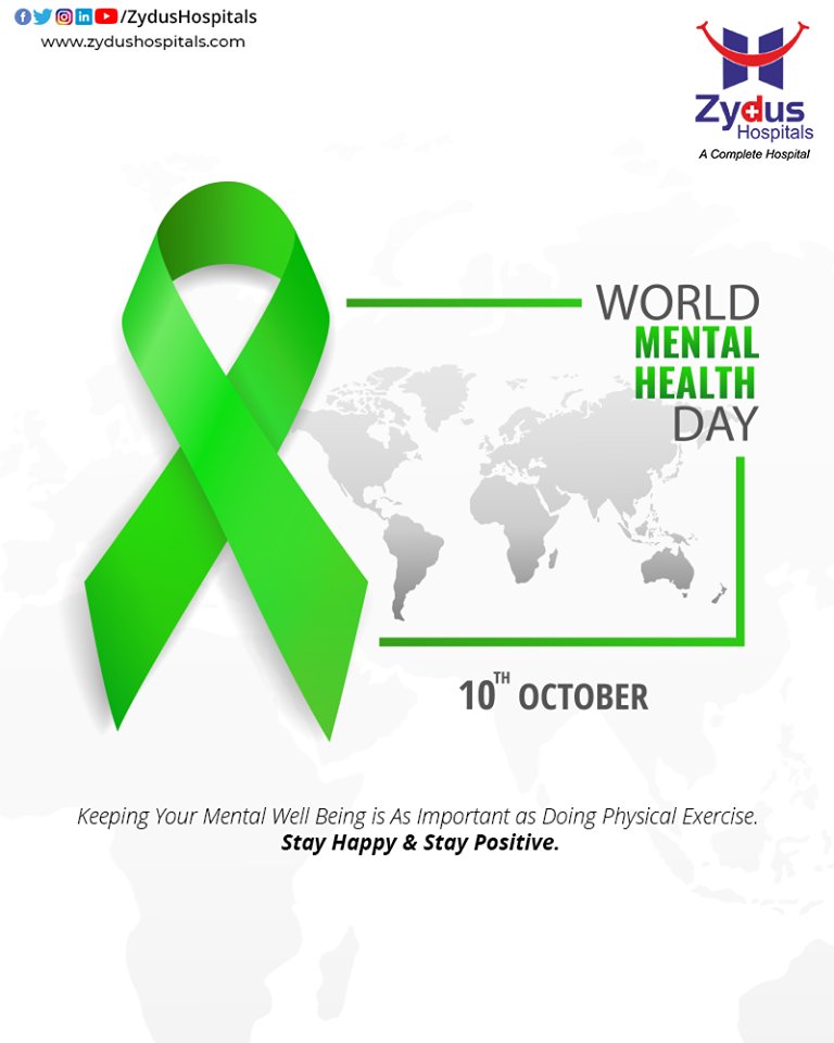 There is hope, even when your brain tells you there isn’t. This World Mental Health Day, let's take a pledge to keep our body and mind healthy.

#WorldMentalHealthDay #MentalHealthDay  #WorldMentalHealthDay2020 #ZydusHospitals #BestHospitalinIndia #Ahmedabad #SmileofGoodHealth https://t.co/tpLnSrOqtf