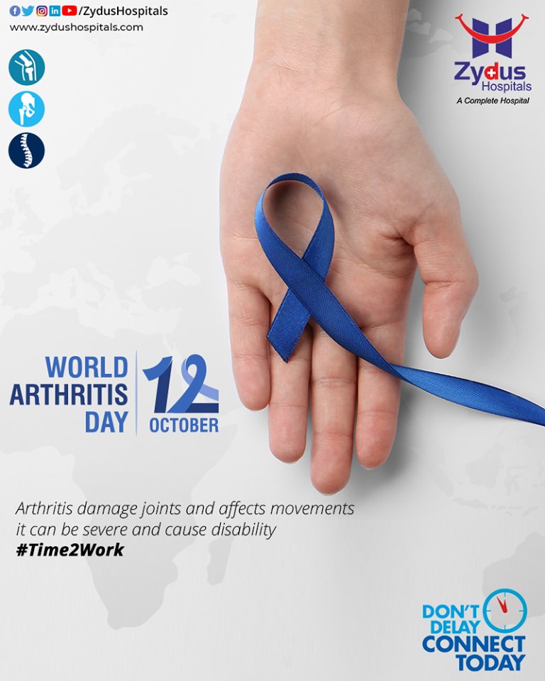 Your part is to beat #Arthritis on this World Arthritis Day. 
ReadMore:https://t.co/eG2AXtekqM 

#WorldArthritisDay #Osteoarthritis #RheumatoidArthritis #ArthritisRelief #ArthritisLife #ZydusHospitals #BestHospitalinIndia #Ahmedabad #SmileofGoodHealth https://t.co/LOsYvWlSs6